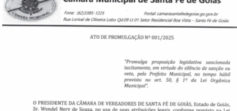 ATO DE PROMULGAÇÃO 001/2025